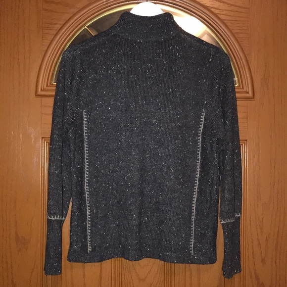 Woolrich Onyx Heather Lambs Wool 1/4 Zip Pullover Sweater Medium - Picture 2 of 10